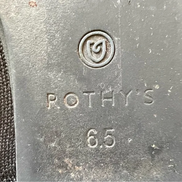 ROTHYS THE LOAFER ALMOND TOE SIZE 6.5 BLACK - Picture 9 of 9